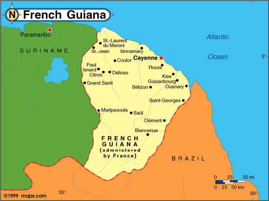map of french guiana. Map French Guiana